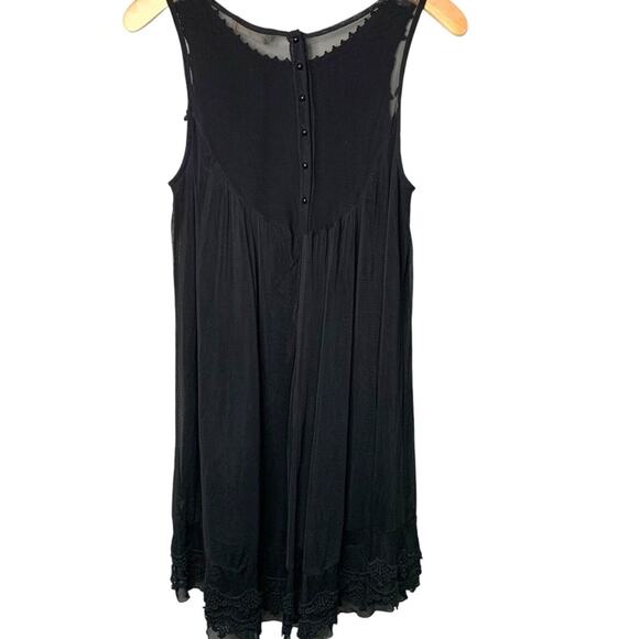 Altar'd State Cocktail Dress Women's Medium Black Metallic Sleeveless Coquette - Picture 2 of 6